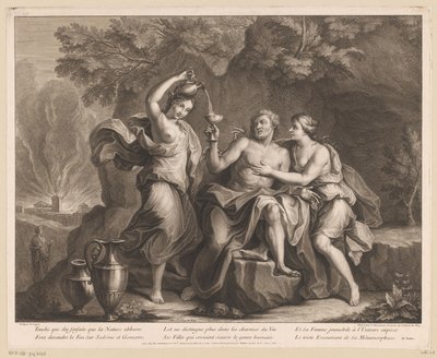 Lot and His Daughters by Charles Louis Simonneau