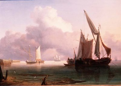 Becalmed Estuary with Dutch Pinks by Charles Martin Powell
