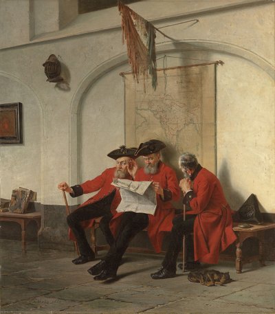 News from the Front, 1880 by Charles Meer Webb