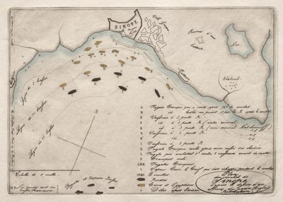 Map of the Battle of Sinope by Charles Meryon