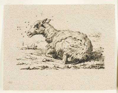 The Sheep and the Flies by Charles Meryon