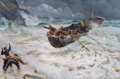 How the Boat Came Home by Charles Napier Hemy