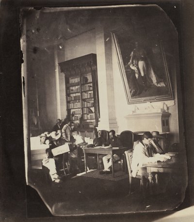 Imperial Asylum of Vincennes: the Library, 1858-59 by Charles Nègre