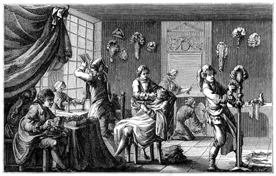 The Barbers Boutique, 1885 by Charles Nicolas Cochin