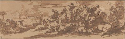 Cavalry Battle near a River by Charles Parrocel