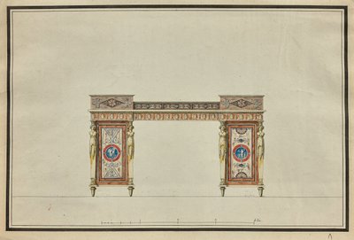 Design of a Desk by Charles Percier