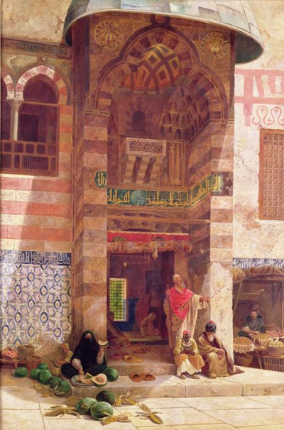 Outside the Mosque by Charles Robertson