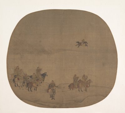 Nomads Hunting with Falcons, Early 13th Century by Chen Juzhong