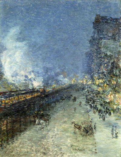 The El, New York by Childe Frederick Hassam