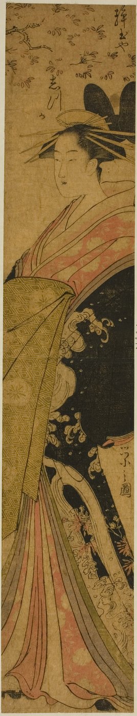 The Courtesan Shizuka of the Shizutamaya by Chobunsai Eishi