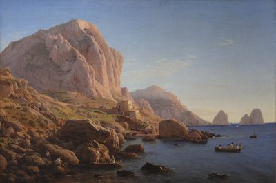 A Rocky Coast, Capri. After Sunrise by Christen Købke