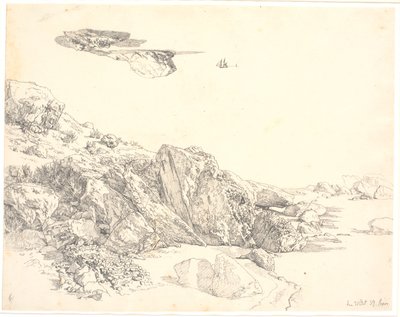 Rock Study from Capri by Christen Købke