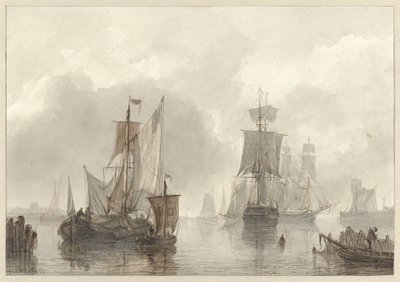 Sailing Ships by Christiaan Lodewijk Willem Dreibholtz