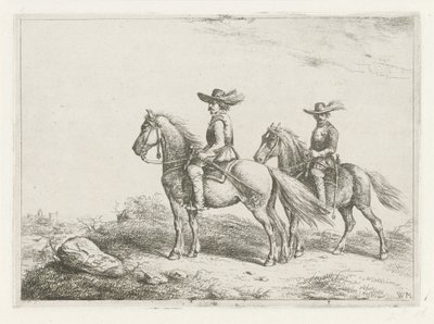 Two Riders on Reconnaissance by Christiaan Wilhelmus Moorrees