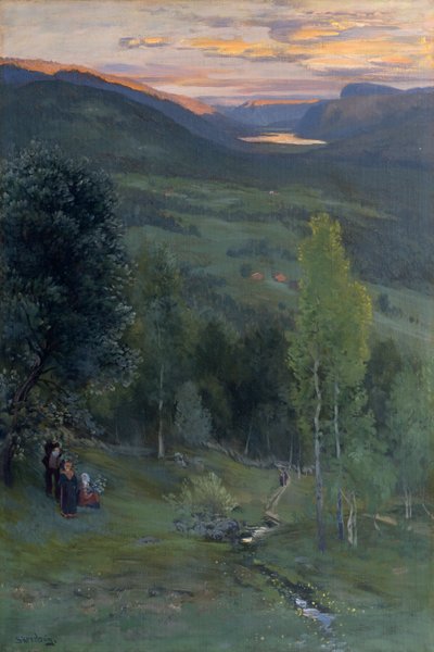 Midsummer, Eggedal by Christian Eriksen Skredsvig