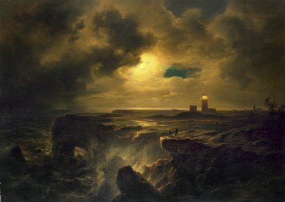 Helgoland in Moonlight by Christian Ernst Bernhard Morgenstern