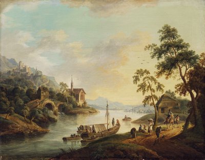 Rhine Landscape by Christian Georg Schutz