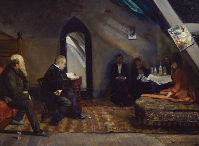 Reading in the Studio by Christian Krohg