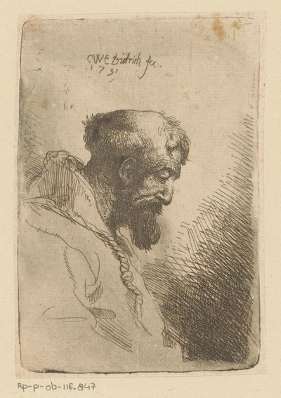 Downward Looking Franciscan by Christian Wilhelm Ernst Dietrich