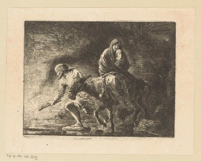 Flight into Egypt by Christian Wilhelm Ernst Dietrich