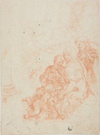 Holy Family with the Infant Saint John by Ciro Ferri