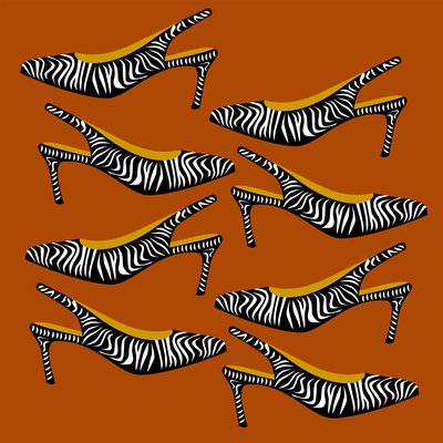 Zebra Slingbacks by Claire Huntley