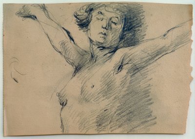 Female Nude, Half Figure by Clara Siewert
