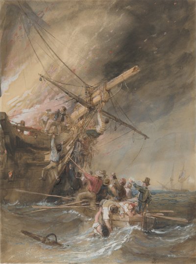 Fire at Sea by Clarkson Stanfield