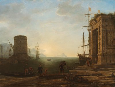 Harbor at Sunrise by Claude Lorrain