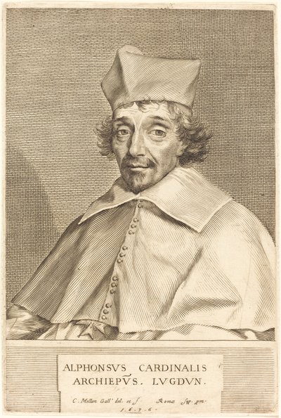 Alphonse du Plessis Richelieu, Cardinal of Lyon by Claude Mellan