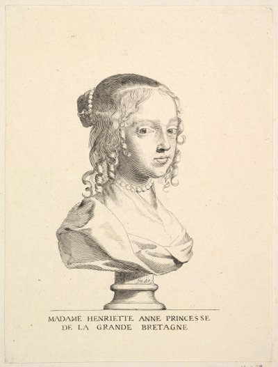 Henriette-Anne of England, Duchess of Orléans by Claude Mellan