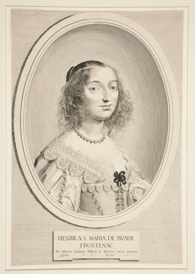 Henriette-Marie Montmort de Buade-Frontenac by Claude Mellan