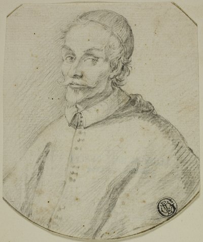 Portrait Bust of a Cardinal by Claude Mellan