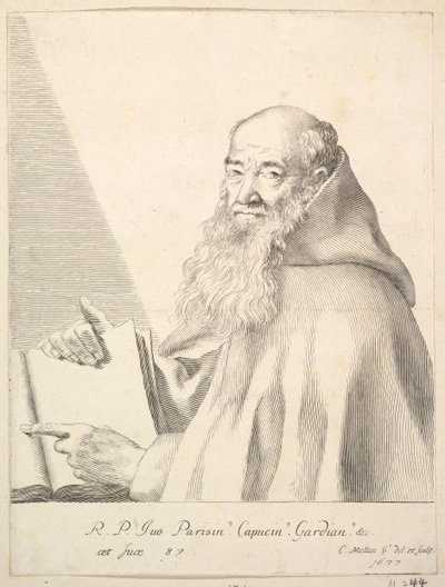 Portrait of Le Père Yves by Claude Mellan