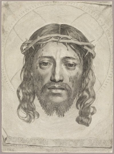 The Sudarium of Saint Veronica by Claude Mellan