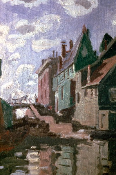 Canal at Zaandam (detail) by Claude Monet