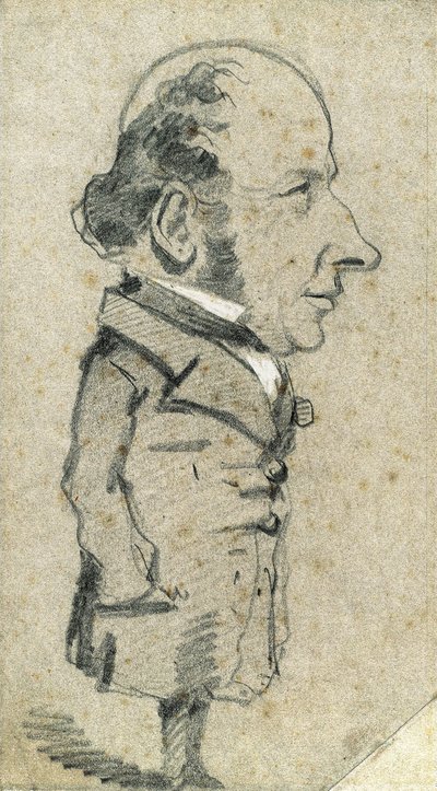 Caricature of Eugène Marcel by Claude Monet