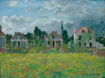 Houses in Argenteuil by Claude Monet