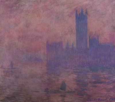 Westminster tower by Claude Monet