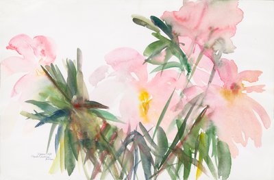 Peonies, 1987 by Claudia Hutchins Puechavy