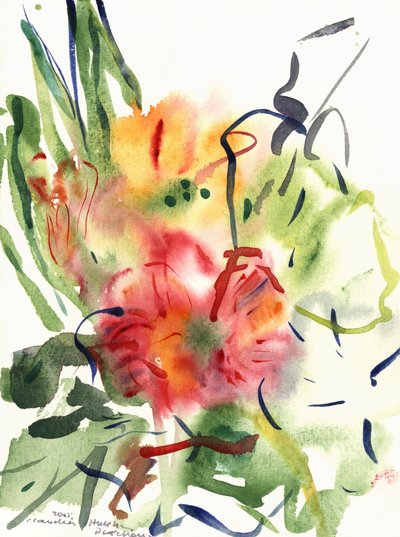 Primroses, 2005 by Claudia Hutchins Puechavy
