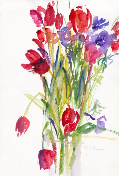 Tulips, 1999 by Claudia Hutchins Puechavy