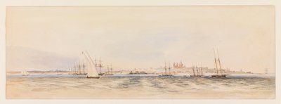 Montevideo harbour, c.1878 by Conrad Martens