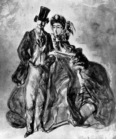 Man and Woman, 19th century, 1930 by Constantin Guys