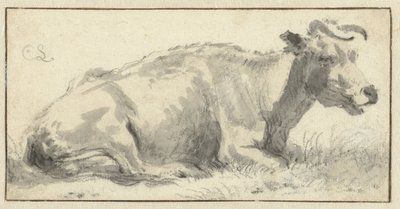 Lying Cow, Facing Right by Cornelis Saftleven