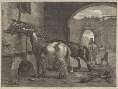 Horse Stable by Cornelis Visscher (II)