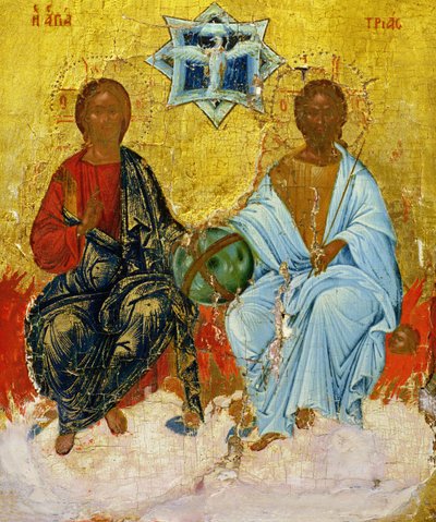 Icon of the Holy Trinity by Cretan School