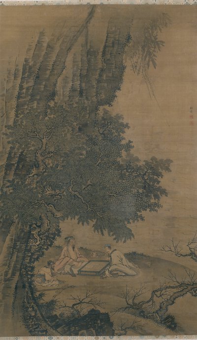 Landscape with Daoist Immortals Playing Weiqi by Dai Jin