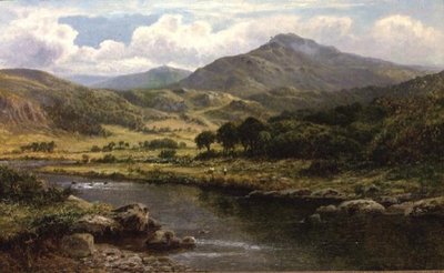 A Highland River Landscape by Daniel Sherrin