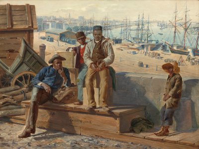 Negro Boys on the Quayside by David Norslup